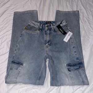 BNWT playboy by PacSun jeans. Wide leg. Cut out pockets. Cargo. Size 24